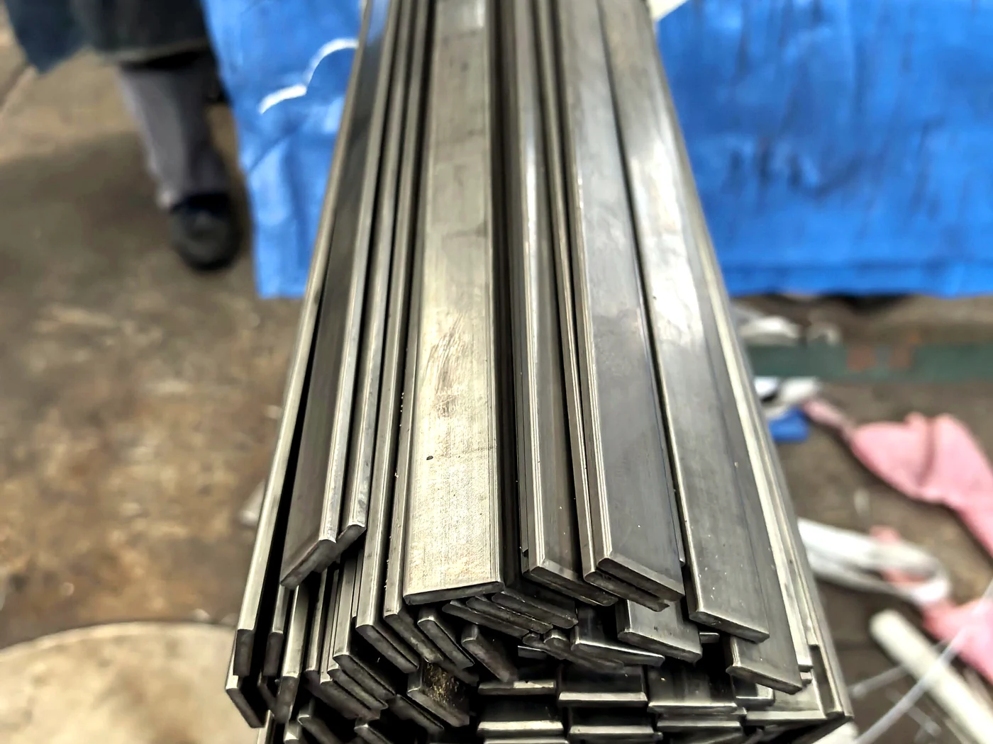 Cold-Drawn Bright Flat Bar - inspected and packed for shipment
