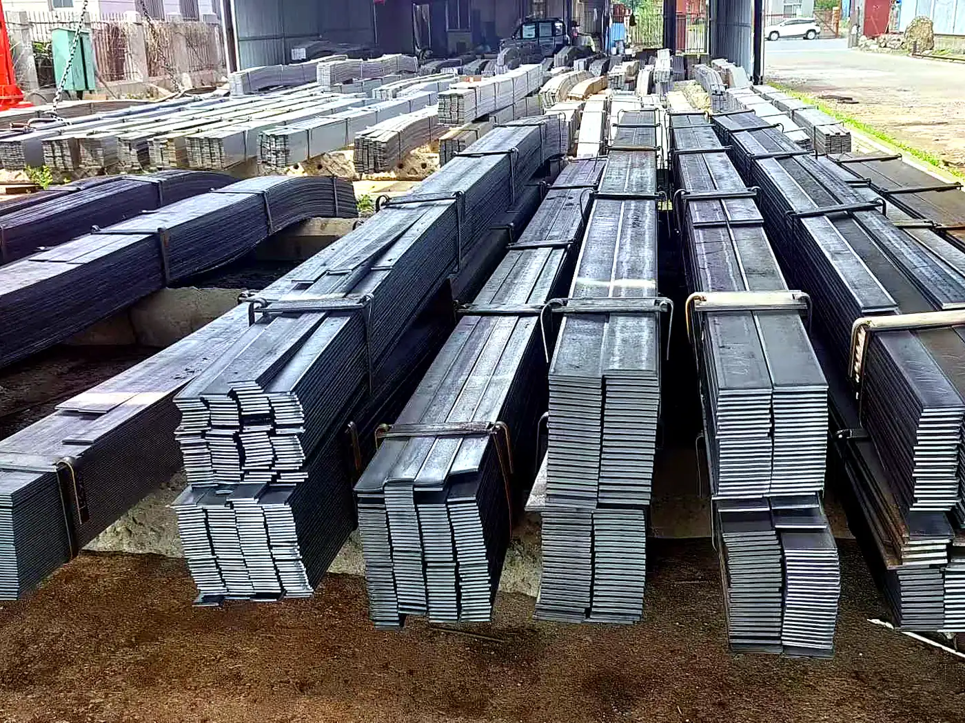 Hot-Rolled Flat Steel Bar - inspected and packed for shipment