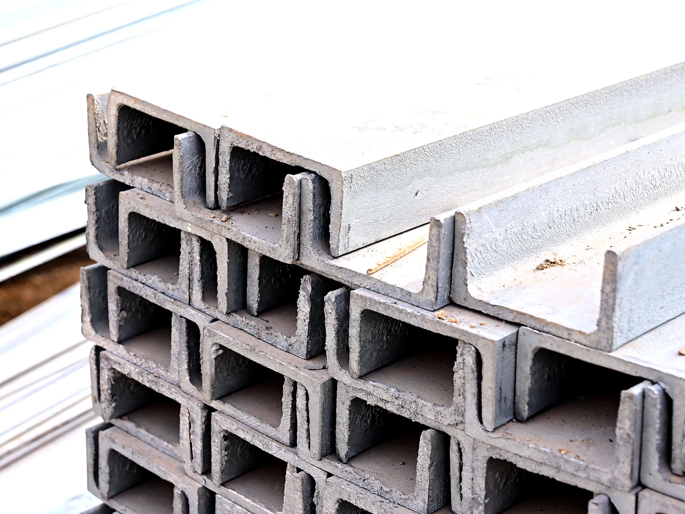 Hot-Dip Galvanized Channel Steel - inspected and packed for shipment