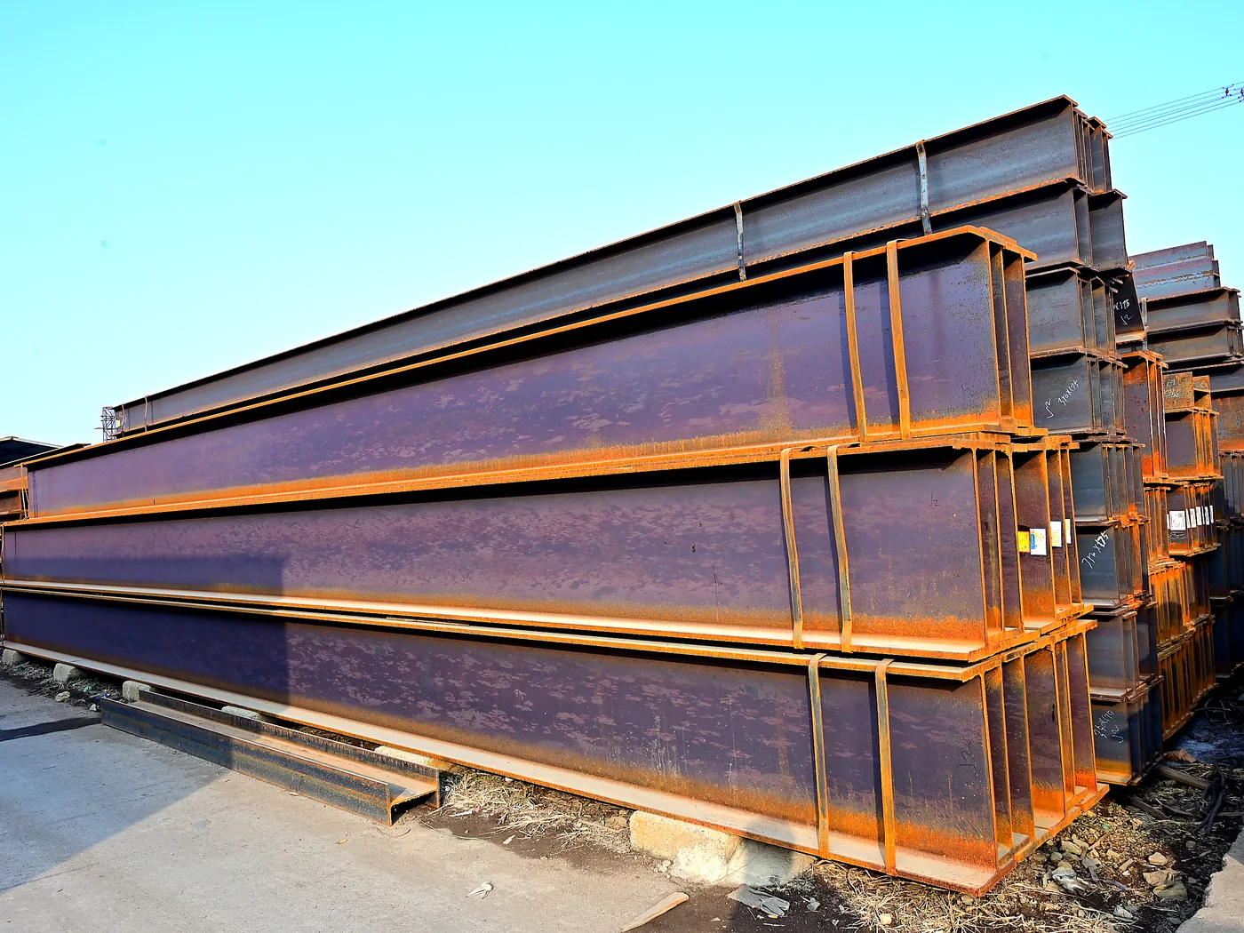 Hot-Rolled H-Beam / Wide Flange Section supplied from China - live stock ready for export