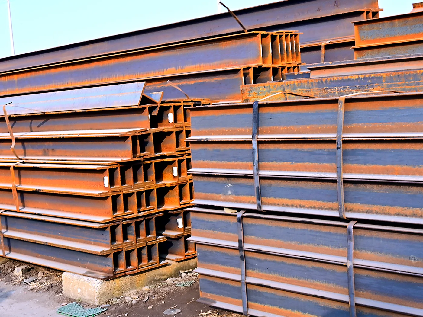 Hot-Rolled H-Beam / Wide Flange Section - inspected and packed for shipment