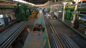 Steel coil handling area