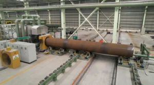 Large-diameter pipe on the handling line