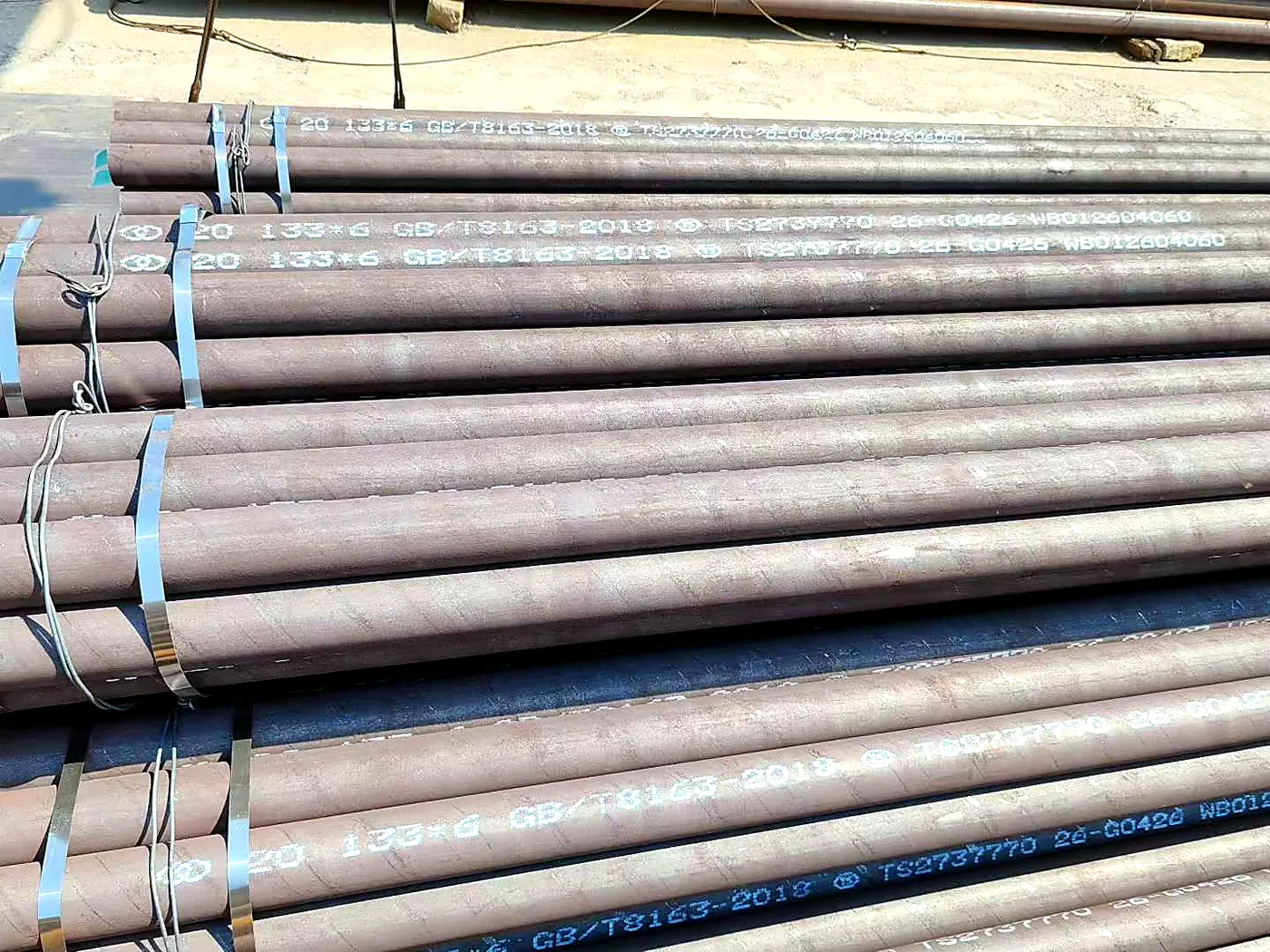 Seamless Carbon Steel Pipe - inspected and packed for shipment