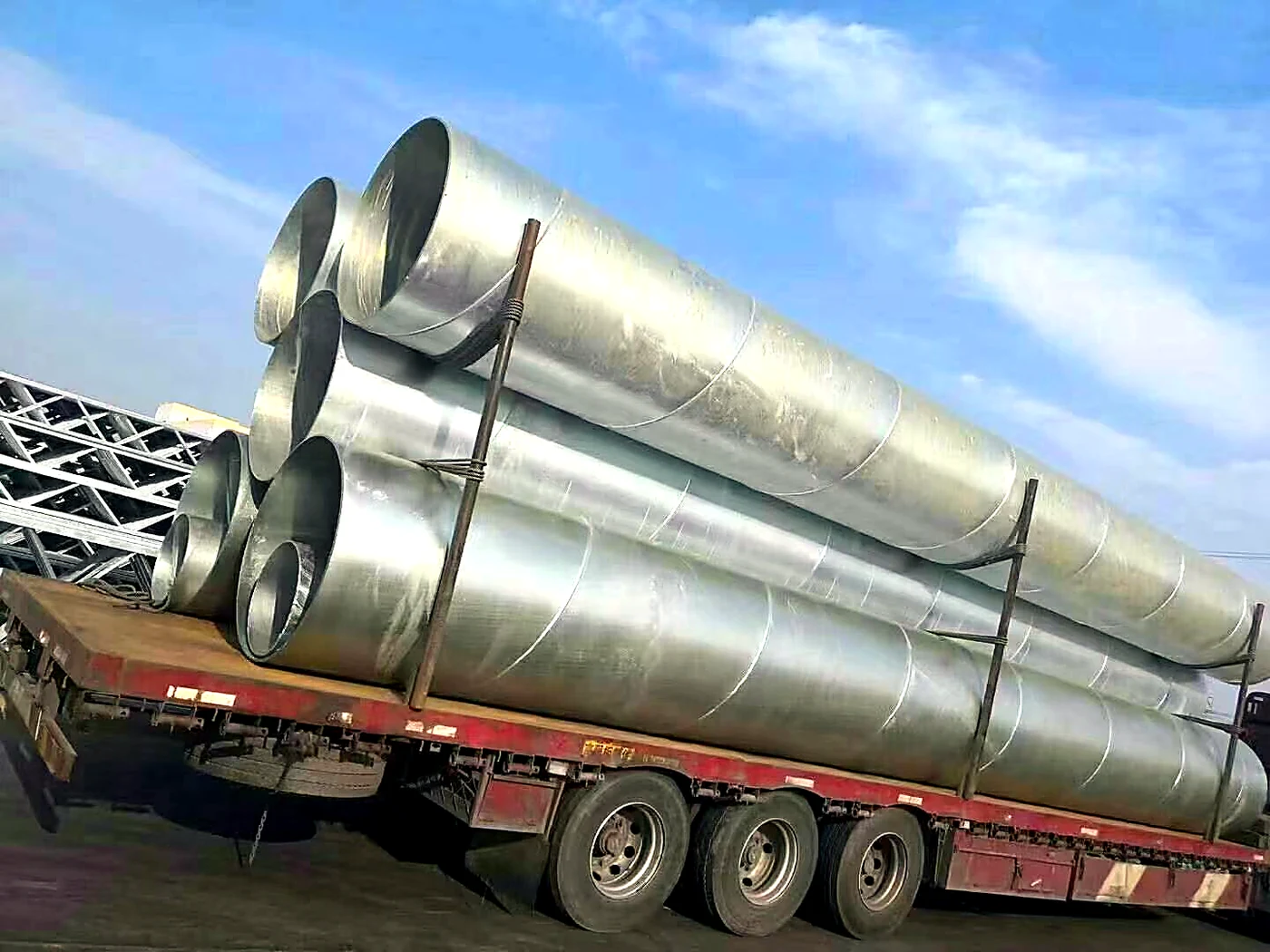 Spiral Welded Steel Pipe supplied from China - live stock ready for export