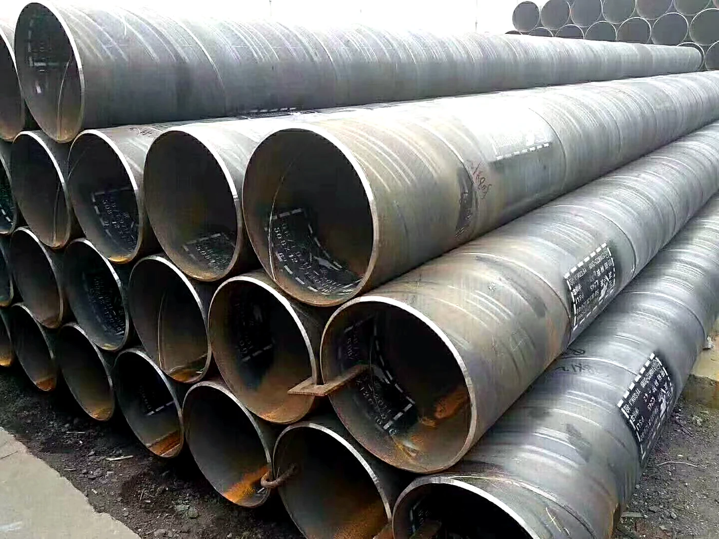 Spiral Welded Steel Pipe - inspected and packed for shipment