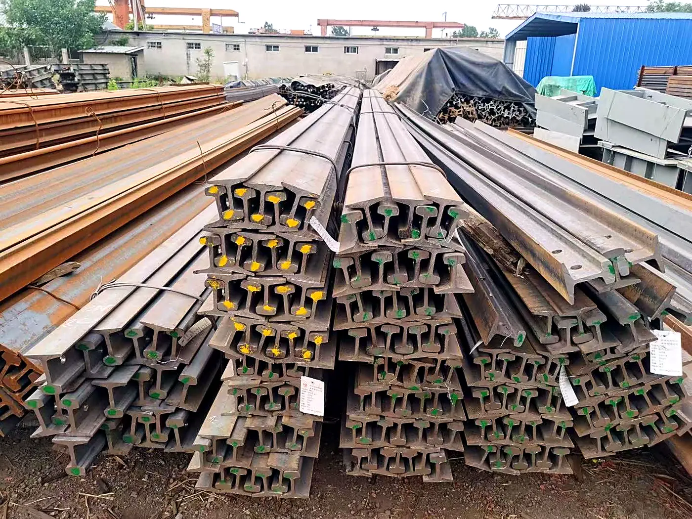 Steel Rail - inspected and packed for shipment