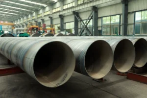 Large diameter spiral welded pipe